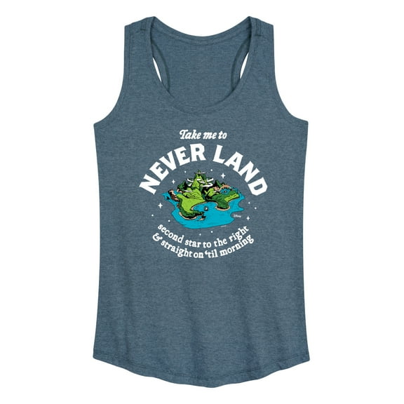 Disney - Peter Pan - Take Me to Neverland - Second Star to the Right - Women's Racerback Tank Top