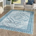 thumbnail image 4 of JONATHAN Y MODERN PERSIAN 5 x 8 Area Rug, Boho Cottage Medallion - Blue/White, MDP501C-5, 4 of 12
