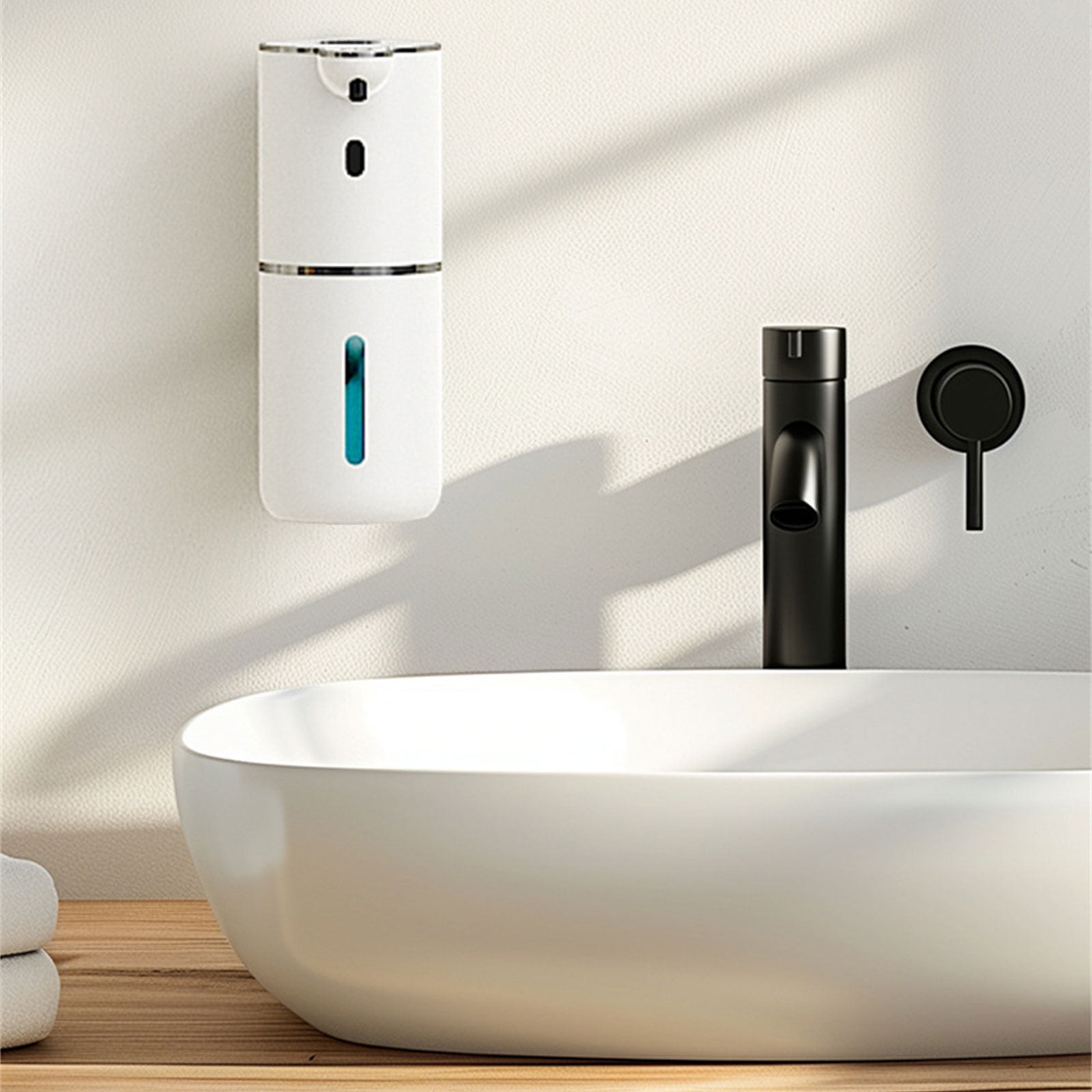 380ml Automatic Foaming Soap Dispenser Touchless Hand Soap Foam Dispenser Induction Hand Washer for Hotel Bathroom