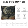 thumbnail image 5 of SHANXI Witch Zipper Throw Pillow Covers Tin Poster Phase of The Moon Cute Cat Word Book Lines Brown Balck Velvet Ornaments Comfortable Bedroom 12x12in, 5 of 5