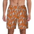 thumbnail image 3 of Uemuo Halloween Mummy Pattern Mens Swim Trunks Quick Dry Board Shorts with Mesh Lining, Stretch Beach Shorts Quick Dry No-Chafing Board Shorts-X-Large, 3 of 9