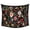 Black, variant on Sage Green Floral Small Tapestry for Bedroom Wall Hanging Tapestry, Spring Flowers Leaves Farmhouse Ceiling Backdrop Tapestries Poster Blanket Wall Decor for Teens Room Living Room Dorm 23" x 28"