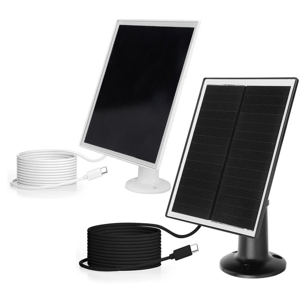 High Efficiency 6W 5V Solar Panel for Security Camera Charging with Type C Port