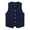 Navy Blue, variant on Women Men Button Vest Volunteer Activity Vest Unisex Waiter Waistcoat Bartender Work Uniform Navy Blue L