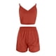 thumbnail image 5 of Chaleco Conjunto de pantalones cortos a juego para mujer Conjunto de pantalones cortos de 3 piezas Conjunto deportivo Traje de vacaciones de color sólido Ygjytge Naranja T S para Mujer, 5 of 6