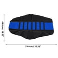 thumbnail image 3 of Motocicleta Motocross Asiento Cubierta Anti Deslizante Asiento Cojín Azul Negro, 3 of 8