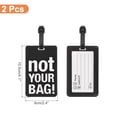 thumbnail image 2 of Uxcell Luggage Tags (Not Your Bag) Funny Travel Baggage Bag Tags Suitcase Identifier Labels for Women Men Black, 2 of 6