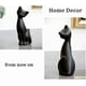 thumbnail image 4 of Black Cat Statue, Home Decor Mini Cat Figurines, Room Decor Matt Ceramic Small Cat Figurine, Give Cat Figurines For Cat, 4 of 5