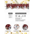 thumbnail image 4 of Christmas Mantel Scarf Fireplace Decorations for Living Room, Snowman Poinsettia Pine Tree Red Black Plaid Fireplace Mantel Scarf Cover Runner for Halloween/Thanksgiving/Christmas Decor 90"x17", 4 of 6