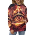 thumbnail image 3 of Multi-Dimensional All Seeing Eye Regular Fit Hoodie, Sporty Pullover Hooded Sweatshirt for Men Women L, 3 of 6
