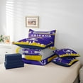 thumbnail image 4 of Football Bed in a Bag Twin 7 Piece,Sports Bedding Sets,American Football Fans Comforter Set with Sheets Rugby Player Blue Purple Bed Set Football Lovers Sheets (Chicago), 4 of 5
