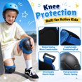 thumbnail image 5 of Kids Bike Helmet Set with Knee Pads Elbow Pads Wrist Guards, Adjustable Helmet for Boys Girls Bicycle Scooter, 5 of 10