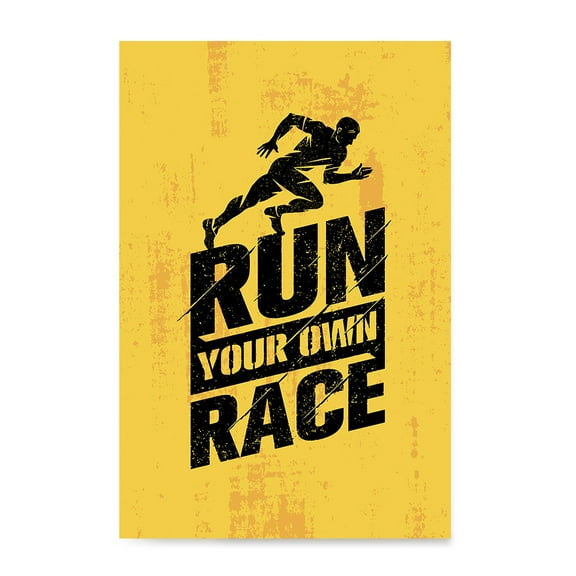 EzPosterPrints - Gym Inspiration Motivation Quotes - Poster Printing - Inspirational Motivational Wall Art Print for Home Office Decor - Race - 12X18 inches