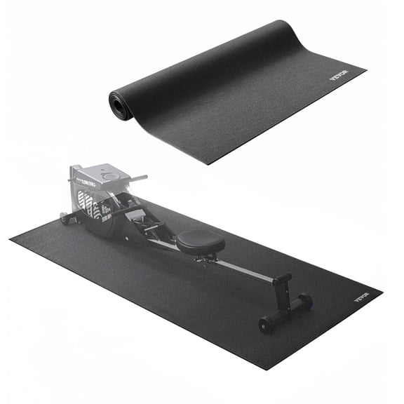 VEVOR Treadmill Mat for Carpet Floor, 1/4" Thick, 36" x 72" Exercise Equipment Mat for Treadmills, Elliptical, Rowing Machine, High Density PVC Floor Protector, Waterproof and Non-slip for Home Gym