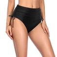 thumbnail image 2 of High Waisted Bikini Bottoms for Women Tummy Control Swimsuits Bottoms Full Coverage Bathing Suit Bottom Black XXL, 2 of 4
