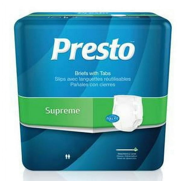 Presto Maximum Absorbency Incontinence Underwear, 2XL (63'' to 69'' Waist), 12 Count