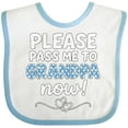thumbnail image 3 of Inktastic Please Pass Me to Grandpa Now Cute Baby Boys or Girls Baby Bib, 3 of 4