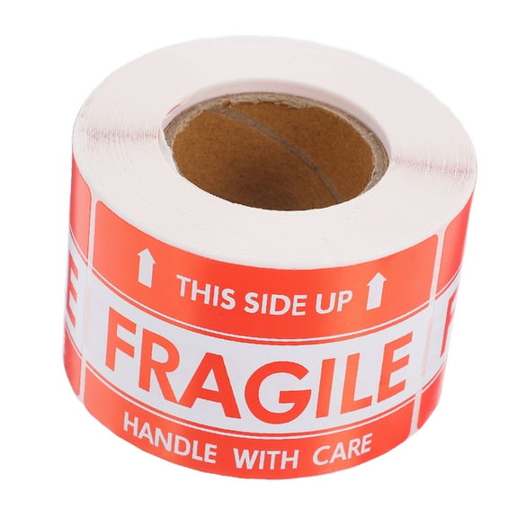 Fragile Sticker High Adhesive Handle with Care Label for Moving Boxes Sticker Warehouse Supply Simple Peel and Stick Fragile Label (500 labels/roll)