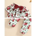 thumbnail image 6 of Dooleck Infant Baby Girls Clothes Mommy's Little Girl Newborn Outfit Clothing Ruffle Romper Floral Pant, 6 of 7