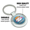 Cute Shrimp Sushi Susheep Sheep Keychain Classy Round Chrome Plated ...