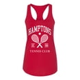 thumbnail image 2 of Wild Bobby Hamptons Tennis Club Est 1986 Sports Ladies Racerback Tank Top, Red, X-Large, 2 of 6