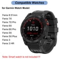 thumbnail image 2 of Correa de reloj de silicona suave de 26 mm para Garmin Fenix 7X/6X/5X/3, 2 of 6