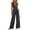 Dark Gray, variant on Women Wide Leg Jumpers Casual Beach Vacation Solid High Waist Rompers Spring Fall Full Length Loose Flowy Jumper Khaki S