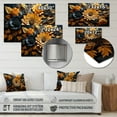 thumbnail image 4 of Designart "Contrasting Beauty Yellow Flower Papercut" Abstract Botanicals Metal Wall Decor, 4 of 5