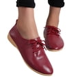 thumbnail image 4 of Mortilo Fashion Womens Breathable Lace Up Shoes Flats Casual Shoes PU casual shoes for Women, 4 of 6