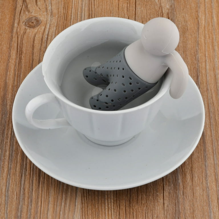 Creative Tea Strainer Food Grade Silica Gel Tea Filter Mr.Tea Villain  Shaped Silicone Tea Maker