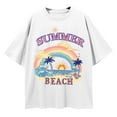 thumbnail image 5 of Oversized Tshirts for Women Short Sleeve Crewneck Tee Summer Casual Womens Graphic T Shirts Beach Tops, 5 of 5