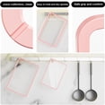 thumbnail image 3 of LANGBOHOS Tempered Glass Cutting Board for Kitchen with Juice Groove, Non-Slip Silicone Edges, Non-Toxic & Dishwasher Safe Glass Cutting Board with Hanging Hole(Pink), 3 of 6