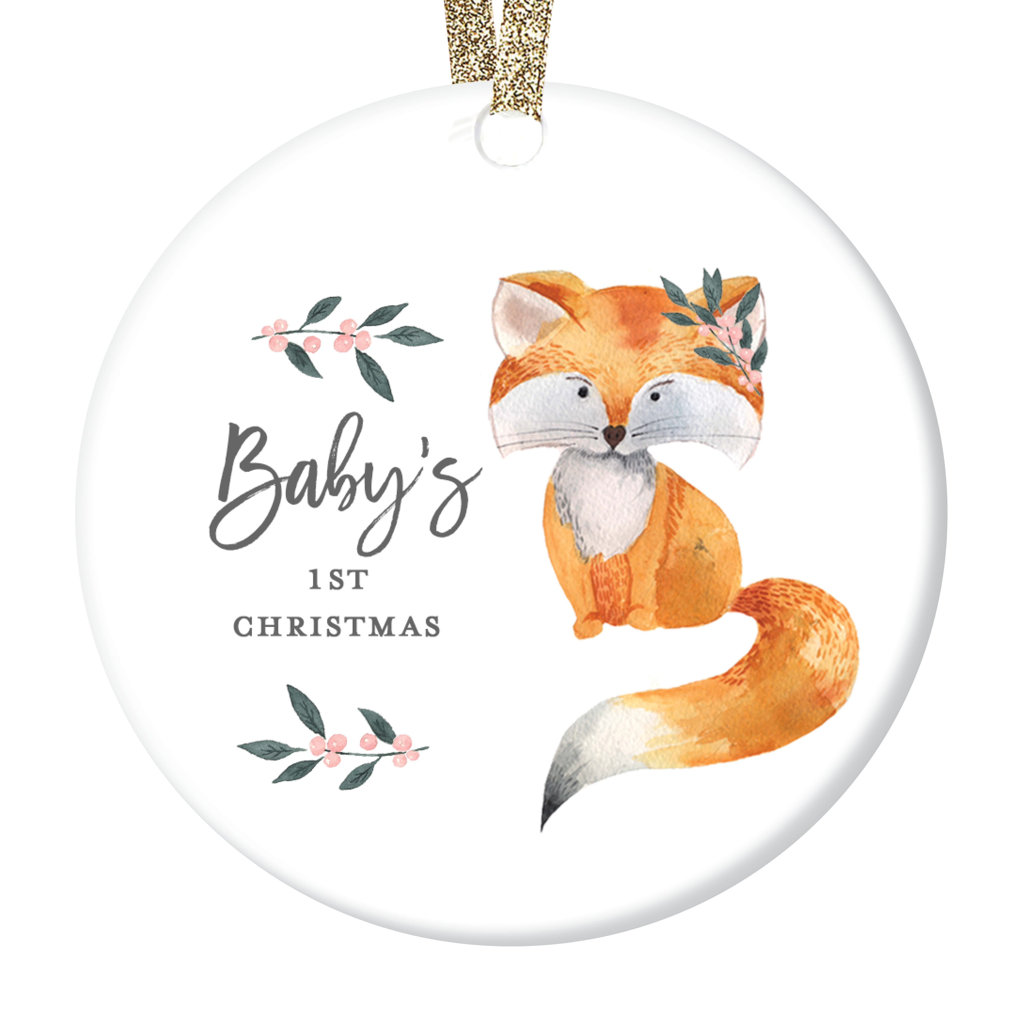 Foxes Design First Christmas Together Keepsake Decoration 