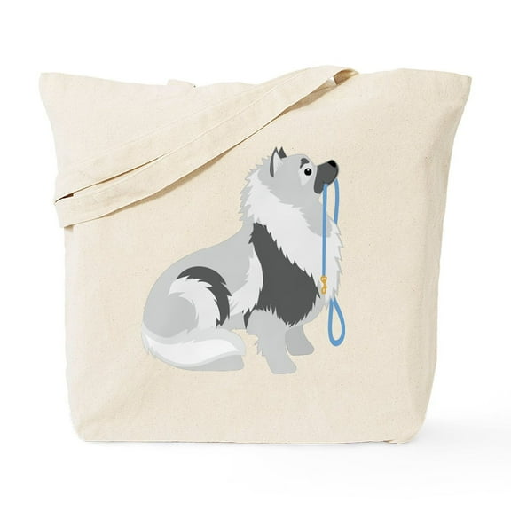 CafePress - Keeshond Leash Tote Bag - Unisex Canvas Tote Bag, Beige, 1-Piece