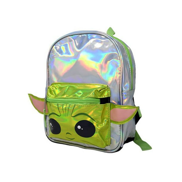 Star Wars Stars Wars Girls Baby Yoda Mini Backpack 10 The Mandalorian Shiny Green Walmart Com Walmart Com