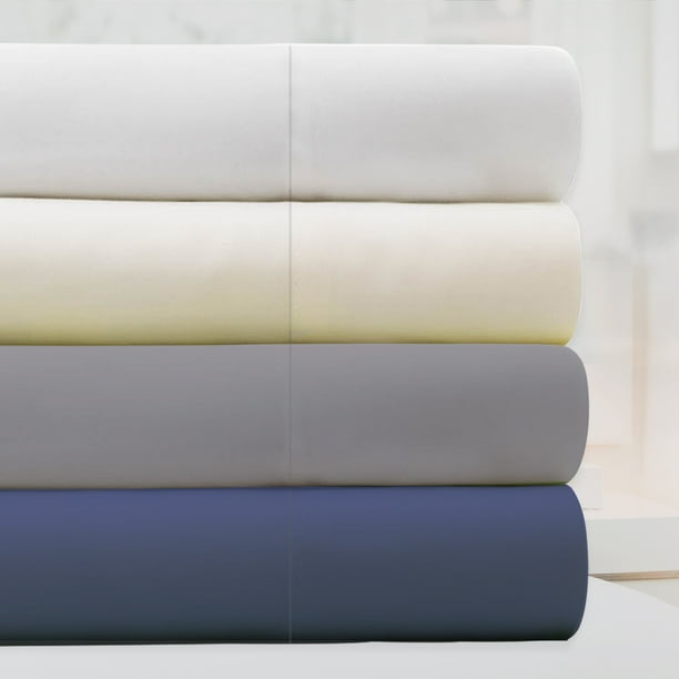 Purity Home Percale Weave Deep Pocket Organic Cotton Sheet Set Queen