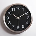 thumbnail image 1 of Reloj de pared silencioso de acero inoxidable y metal, reloj de pared de aluminio creativo y moderno para sala de estar, 1 of 5