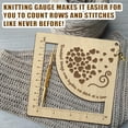 thumbnail image 4 of 1pc Wooden Square Frame Crochet Ruler Knitting Needle Gauge Heart 13x13x0.5cm, 4 of 6
