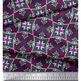 thumbnail image 3 of Soimoi Cotton Cambric Fabric Check & Geometric Printed Craft Fabric by The Yard 56 Inch Wide, 3 of 5