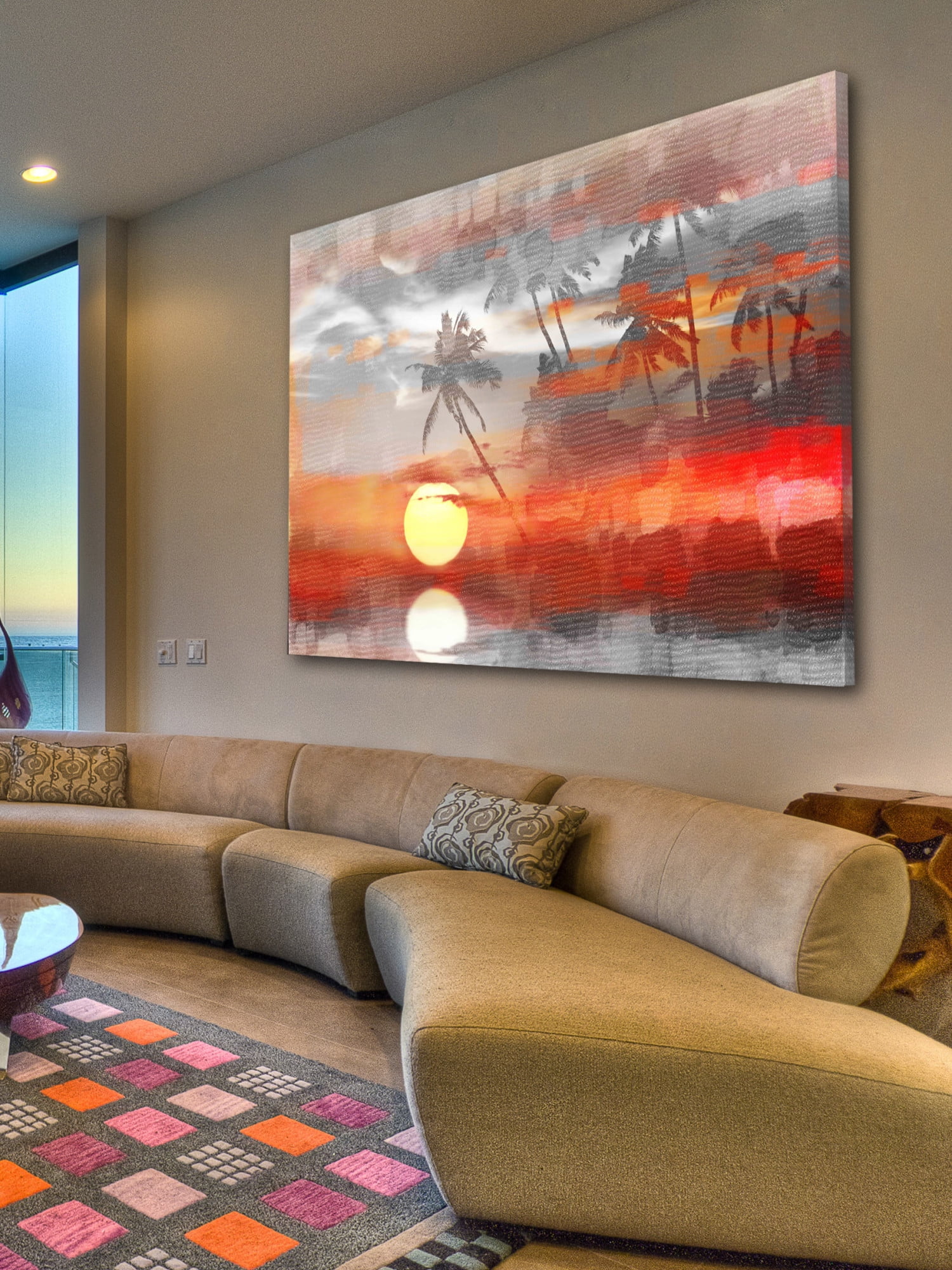 Reflective Sun Art Print on Premium Canvas