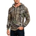 thumbnail image 4 of GrmtClth Men Light Camouflage Hooded Sweatshirt Male Street Long Sleeve Tops Drawstring Hood Kangaroo Pocket Pullover Spring Daily Hiking Outfit, 4 of 8