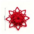 thumbnail image 3 of Velvet Christmas Tree Ornaments, Shatterproof Flocked Christmas Decorations, Burgundy Flower Shaped for Xmas Holiday Home Party Decor(C), 3 of 7