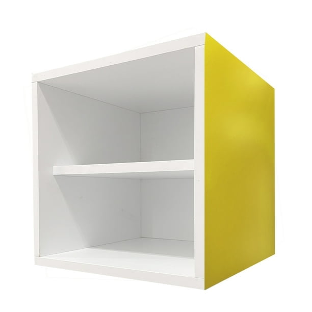 Buro Flotante Baño Mdf Anti Humedad Bocina Amarillo