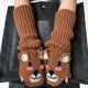 thumbnail image 4 of Cute Fingerless Hand Gloves for Teens Girl Thick Cartoon Bear Knit Long Gloves Women Cool Accessories Winter Arm Sleeves, 4 of 4