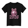 thumbnail image 4 of Hessimy Girls/Toddlers Cotton T-Shirts Crewneck Short Sleeve Summer Tops Kids Clothes Tees,Toddler Tee(Black,2-3 Years), 4 of 4