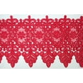 thumbnail image 2 of 10 Couleurs de Dentelle Florale Brodée en Guipure (Rouge), 2 of 3