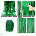 thumbnail image 2 of Green Foil Fringe Curtain, Holytech 2 Pack 3.2ft x 8.2ft Metallic Tinsel Foil Fringe Rain Curtain Streamers Photo Backdrop for St Patricks Day Decorations Birthday Christmas Party Decor, 2 of 7