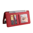 thumbnail image 6 of Wallet Case Compatible with iPhone 12 Pro/12 (6.1 inch), Luxury ID Cash Credit Card Slots Holder Carrying Pouch Folio Flip PU Leather Cover [Magnetic Hard Case] for iPhone 12 Pro/12 (Red), 6 of 7