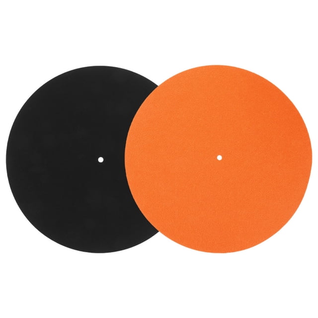 CIMAXIC 2 x Coussinets pour Tourne-Disque Feutre Noir pour Amateurs de Musique