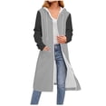 thumbnail image 1 of Women's Sweatshirt Women's Hoodie Casual Long Sleeve Color Block Top with Zipper and Drawstring for Daily Wear Women's Apparel Hooded Design with Pockets, 1 of 5
